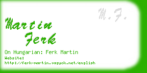 martin ferk business card